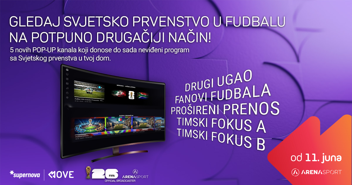 Svjetsko prvenstvo iz novog ugla: Ekskluzivni pop-up Arena kanali na MOVE