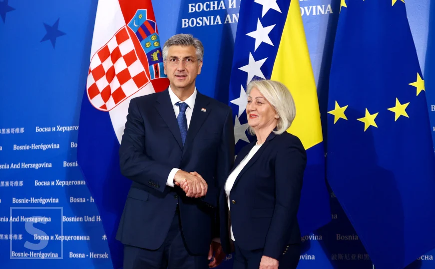 Obraćanje Borjane Krišto i Andreja Plenkovića i potpisivanje Ugovora o graničnim prijelazima
