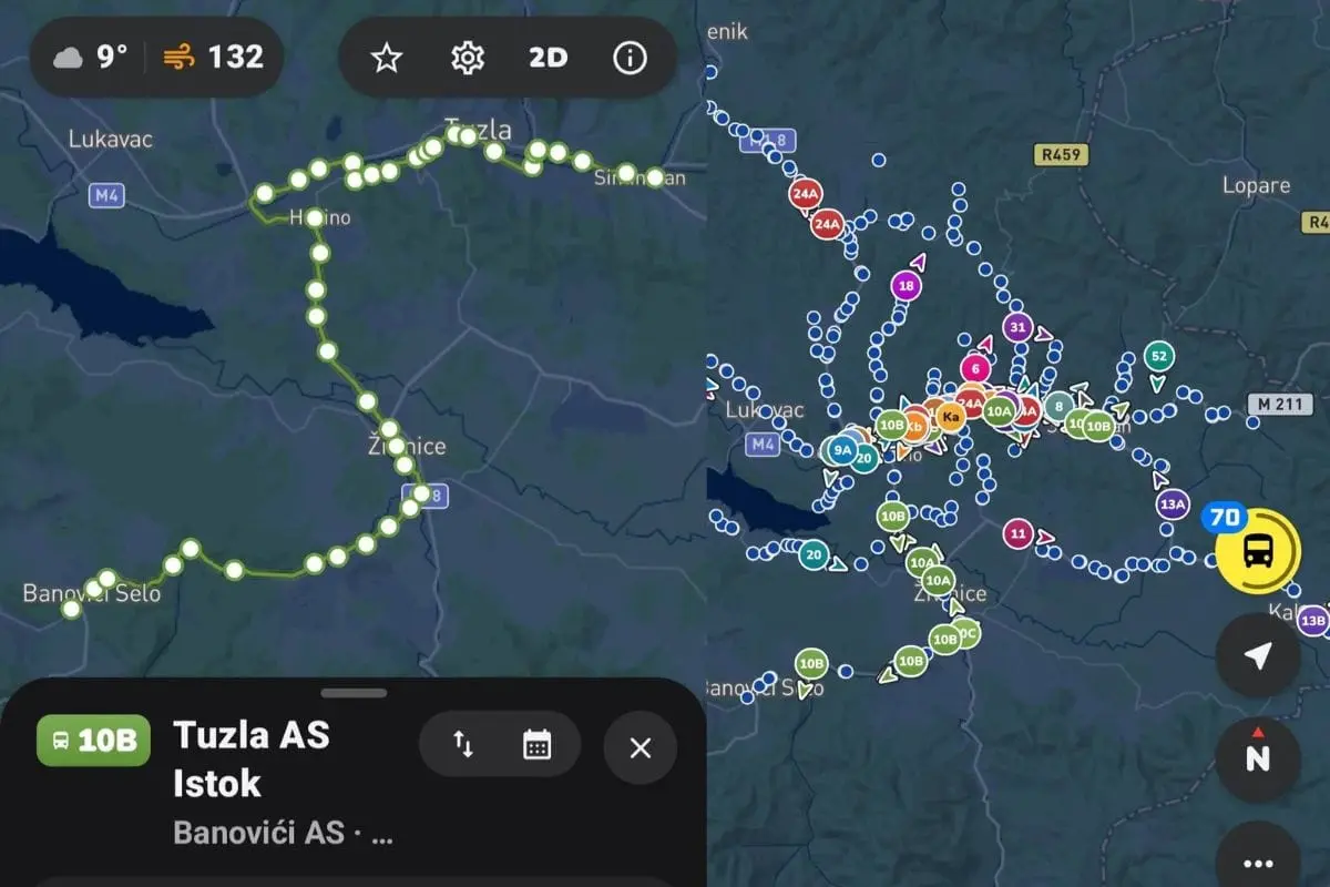 Gdje je autobus i kada stiže? Aplikacija Arrivo BiH dostupna i za Tuzlu